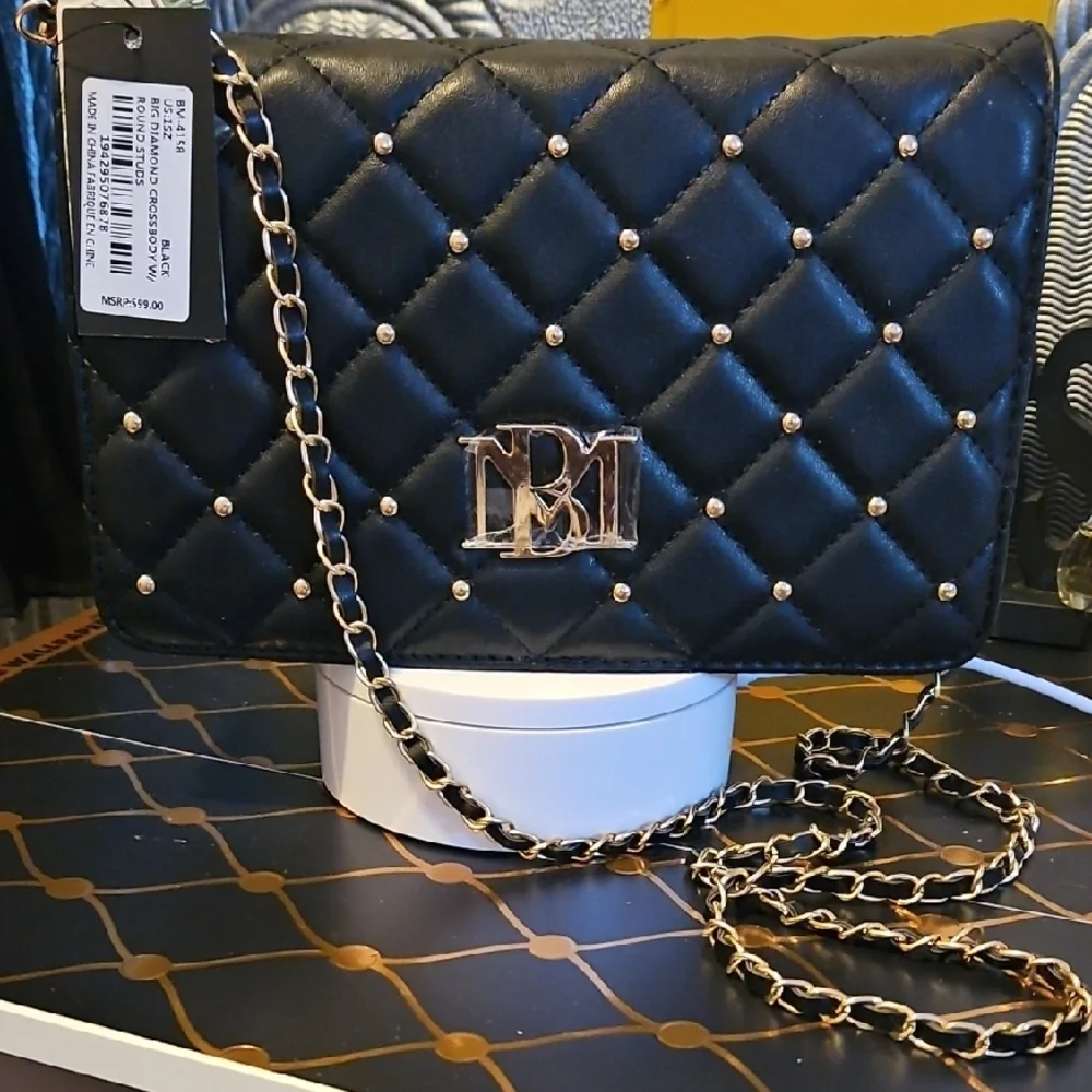 NWT - 3 Badgley Mischka Quilted Women's Bag Set - Red, Black, and Olive - Picture 3 of 16